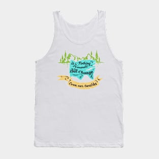 Salmon silhouette with motivational words of wisdom Tank Top